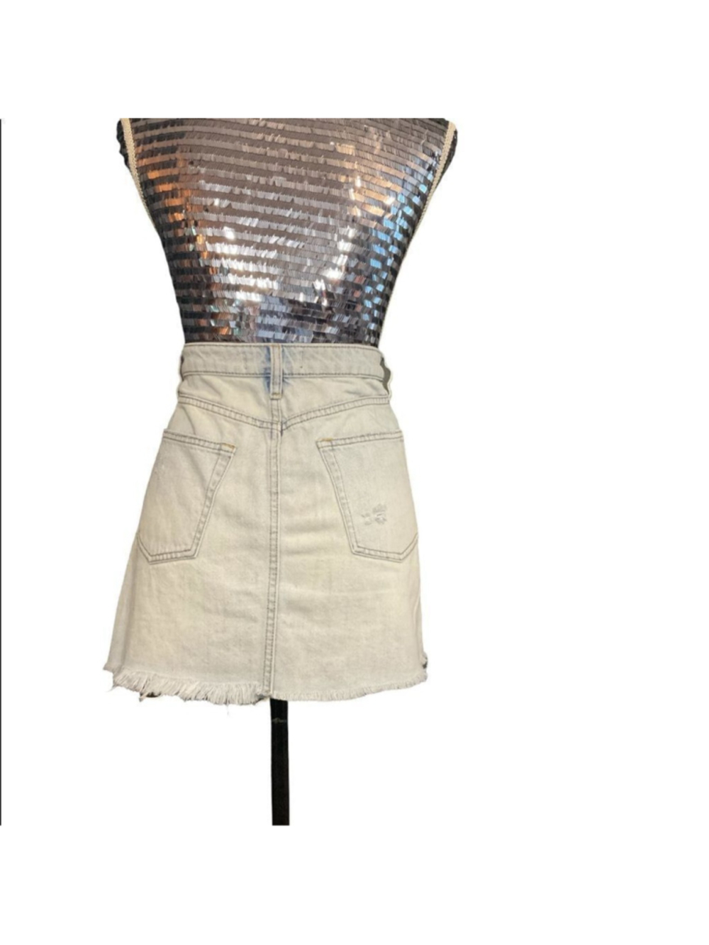 Free People- We the free denim skirt size 28 - Picture 3 of 7